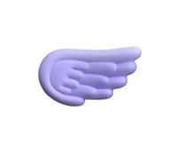 Poggiapolsi per tastiera Keyboard Mouse Wrist Rest Angel Wing Memory Foam Pad Set Support Ergonomic Non-Slip For Office PC Laptop Easy Typing per Office(Purple Short)