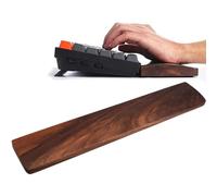 Poggiapolsi per tastiera - Protezione per polso massiccia in noce nera da 28 cm, supporto ergonomico per le mani | di scrittura multifunzionale per tastiera, computer, portatile, ufficio, casa