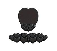Poggiapolsi Tastiera 1 Set Heart Shape Mouse Pad With Gel Filled Wrist Rest - Ergonomic Keyboard Support Non-Slip(Black)