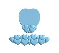 Poggiapolsi Tastiera 1 Set Heart Shape Mouse Pad With Gel Filled Wrist Rest - Ergonomic Keyboard Support Non-Slip(Blue)