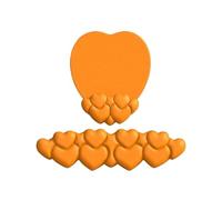 Poggiapolsi Tastiera 1 Set Heart Shape Mouse Pad With Gel Filled Wrist Rest - Ergonomic Keyboard Support Non-Slip(Orange)