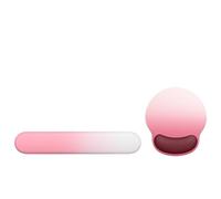 Poggiapolsi Tastiera Ergonomic Mouse Pad Wrist Support Set, Memory Foam Keyboard Rest, Non-Slip Base Mousepad Gradient Blue(Rose pink)