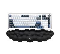 Poggiapolsi tastiera memory foam ergonomico antiscivolo nero White Shark ICSB-CUMULUSBK