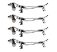 Poggiaposate in Argento da 4 Pezzi, Porta Bacchette a Forma di Animale, Supporto Versatile per Tavolo da Pranzo, Forchetta, Cucchiaio (Pssopp9tu7y6gxw4-12)