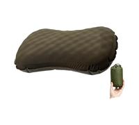 Poggiatesta da campeggio portatile CLS cuscino gonfiabile a farfalla, verde | Installazione rapida, parte superiore, fondo testurizzato, comfort durante la pausa viaggio