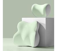 Poggiatesta E Supporti Lombari Auto per Picanto 5-Door JA Ta SA 2016-2024, Cuscino Lombare Ergonomico Supporto Memory Foam Cuscinos Lombares Poggia Testa,Green