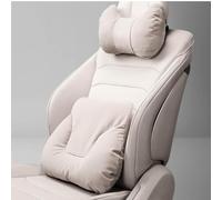 Poggiatesta e Supporto Lombare per Auto per Hyundai ix25 2015-2019, Pelle Kit Cuscino Lombare e Cervicale con Cinghie Elastiche,Beige