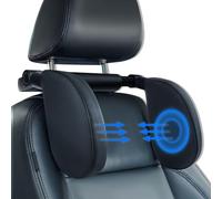 Poggiatesta per auto,poggiatesta ergonomico per auto,con asta telescopica e rotazione a 360°,cuscino per il collo con morbida schiuma memoria,poggiatesta da auto regolabile per bambini e adulti