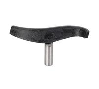 Poggiautensile per tornio curvo, Poggiautensile per tornio per legno, design curvo a S per tornitura di vasche e scavi profondi, struttura in acciaio legato e ghisa con colonna da