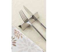 POGGìNO Set poggia posate Triangolare da tavolo acciaio INOX, porta posate inossidabile, Design Elegante, Idea Regalo per Mise En Place di lusso per ristorante, per due posate (4)