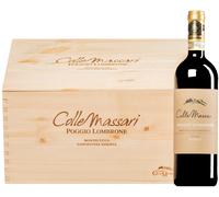 Poggio Lombrone Sangiovese Montecucco Riserva DOCG 2019 (BIO) 6 bottiglie in cassetta di legno 4,5 l