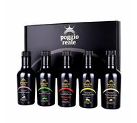 Poggio Reale Cofanetto Olio Extravergine Oliva Aromatizzato 5 Bottiglie ml 0,25