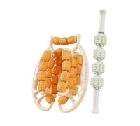 POGHYD 2 pezzi Rulli massaggianti for muscoli della fascia, bastoncini massaggianti in schiuma, attrezzatura for bodybuilding, morsetti circolari for gambe, braccia, collo e yoga, rosa(Orange)