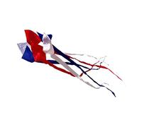 POGHYD Aquilone morbido, popolare, aquilone rotante a tubo, colorato, facile da usare, decorativo, aquilone rotante, aquilone volante for parchi, sport, praterie, mare(Red White Blue)