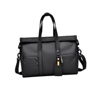 POGHYD Borsa da viaggio in PU, a tracolla, grande capacità, pratica e versatile, for il tempo libero, for l'allenamento del fine settimana, grigio(Black)