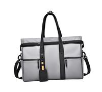 POGHYD Borsa da viaggio in PU, a tracolla, grande capacità, pratica e versatile, for il tempo libero, for l'allenamento del fine settimana, grigio(Gray)