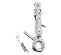 POGHYD Cavalletto laterale regolabile for moto con treppiede, telaio for moto con molla posteriore in lega di alluminio, nero(Silvery)
