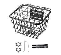 POGHYD Cestino anteriore for mountain bike for bambini, cestino anteriore for bicicletta, versatile, durevole, facile da installare, accessorio da appendere for la spesa(Iron,27.5cmx22.8cmx17.3cm)