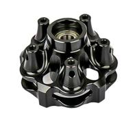 POGHYD Disco freno anteriore, mozzo ruota, cuscinetto ruota anteriore, gruppo mozzo, set di cuscinetti ruota e mozzi, rosso(Black)
