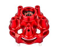 POGHYD Disco freno anteriore, mozzo ruota, cuscinetto ruota anteriore, gruppo mozzo, set di cuscinetti ruota e mozzi, rosso(Red)