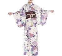 POGHYD Kimono giapponese da donna, accappatoio giapponese, kimono leggero, maxi abito lungo, yukata, pigiama for la festa di San