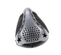 POGHYD Maschera fitness con resistenza regolabile for alte quote, in silicone for aumentare le prestazioni, for uomini e donne, for jogging in palestra(Silver)
