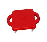 POGHYD Monopattino for bambini con maniglie, da seduti, for attività sportive da pavimento, for l'educazione fisica e lo sviluppo prescolare(Red)