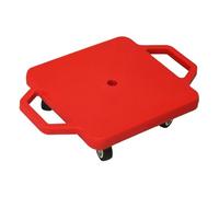 POGHYD Monopattino sportivo con maniglie, quadrato for educazione fisica con rulli, monopattino for attività al chiuso e all'aperto nel parco(Red)