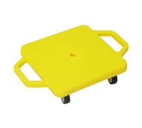 POGHYD Monopattino sportivo con maniglie, quadrato for educazione fisica con rulli, monopattino for attività al chiuso e all'aperto nel parco(Yellow)