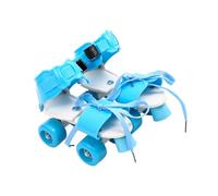 POGHYD Pattini a rotelle regolabili for bambini, doppia, facili da allenare, 4 ruote, for principianti, ragazzi e ragazze, regalo di compleanno(Blue)
