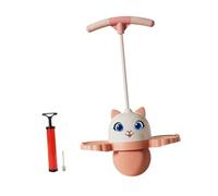 POGHYD Pogo Jump Ball, palla rimbalzante con maniglia regolabile, con pompa for palla, giocattolo for salto in alto, tavola di equilibrio for sport all'aria aperta, rosa
