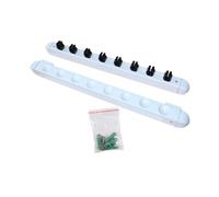 POGHYD Supporto da parete for stecche da biliardo con viti, salvaspazio, professionale, for club house(White)