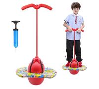 Pogo Ball con Maniglie,100KG Equilibrato e Coordinato Rimbalzare Pogo, Le Maniglie Sono Regolabili Equipaggiato per i Bambini e Gli Adulti per Allenare Le Abilità di Equilibrio(Rosso)