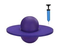 Pogo Ball Relaxdays per Bambini, Fino a 100 kg, Giocattolo da Saltare all'aperto, Palla con Base, Equilibrio, Viola