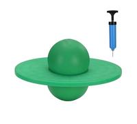Pogo Ball Relaxdays per Bambini, Fino a 100 kg, Gioco da Esterno, Palla con Piastra, Equilibrio, H: 25x39x28 cm, Verde