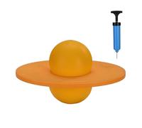 Pogo Ball Relaxdays per Bambini, Max 100 kg, Giocattolo da Esterno, Palla con Base, Equilibrio, 25x39x28 cm, Giallo