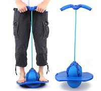 Pogo Stick, Bounce Board Pogo Ball Salt High Jump Guzzino Trick Board Space Ball Pedal con Pull Rope Hand Kid Toy con Manico (Blue)