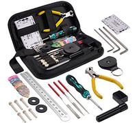 POGOLAB Kit Manutenzione Chitarra, 31P Kit Attrezzi Pulizia Chitarra Includere Organizzatore Avvolgitore Corde, Guitar Setup Repair Kit per Cura della Chitarra/Basso/Mandolino/Banjo/Ukulele