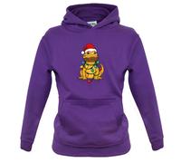 Pogona Natale Luci - Bambini Felpa con Cappuccio/Maglione - Draghi Lizard
