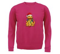 Pogona Natale Luci - Bambini Felpa con Cappuccio/Maglione - Draghi Lizard