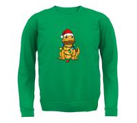 Pogona Natale Luci - Bambini Felpa con Cappuccio/Maglione - Draghi Lizard