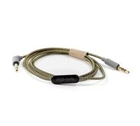 POGS - Cavo sicuro | Cavo audio da 3,5 mm The Gecko & The Elephant | Limite volume 85 dB, Tecnologia Safe | Microfono integrato | Cavo in tessuto anti-tangle da 1 metro (grigio)