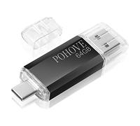 POHOVE Type C Chiavetta USB 64 GB, 2 in 1 Tipo C Pennetta USB 64 Giga USB C Pen Drive 64 GB Otg Flash Drive 64gb per PC/New Macbook/Tablet/Smartphone Huawei, Xiaomi, Oneplus Etc (Nero)