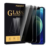 POHYPYZ Confezione da 3 pellicole protettive per la privacy per iPhone 12 Mini, 3 pellicole protettive per lo schermo della privacy, in vetro temperato anti-spia, durezza 9H, copertura completa