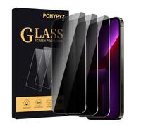 POHYPYZ Confezione da 3 pellicole protettive per la privacy per iPhone 13 Pro Max, 3 pellicole protettive per lo schermo della privacy, in vetro temperato anti-spia, durezza 9H, copertura completa