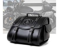 POIBNZ Borsa Moto in Pelle Laterale e Posteriore per Harley Davidson Street Bob, Impermeabile Elegante Borsa da Sella Portapacchi per Moto, Baule da Viaggio Moto