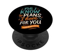 Poiché conosco i piani che ho per te Geremia 29 11 Cristiano PopSockets PopGrip Adesivo