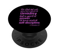 Poiché Dio non ci ha dato uno spirito di timidezza 2 Timoteo 1:7 PopSockets PopGrip Adesivo