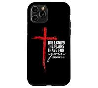 Poiché io conosco i piani che ho per te Geremia 29:11 Croce Custodia per iPhone 11 Pro