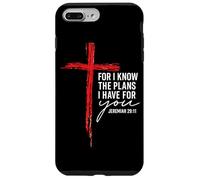 Poiché io conosco i piani che ho per te Geremia 29:11 Croce Custodia per iPhone 7 Plus/8 Plus
